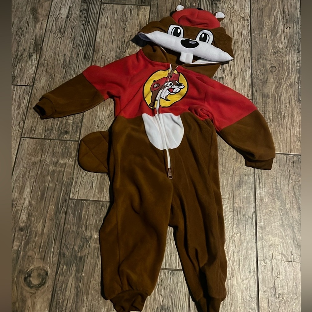 Buccees Kids One Piece Pjs With Hood and Tail Size 3T